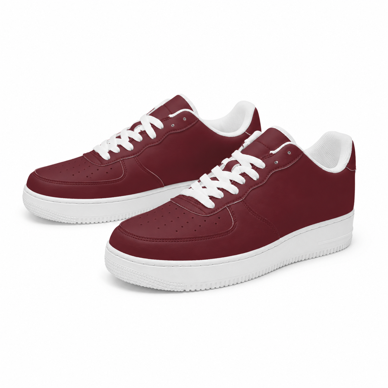 Burgundy Low-Top Sneakers – Minimal Everyday Style