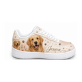 Two pairs of golden retriever flat shoes