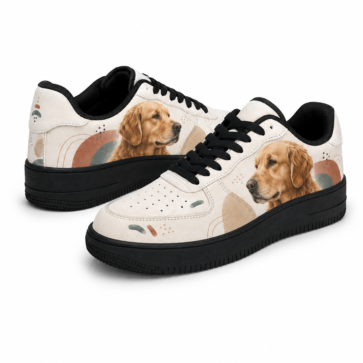 Golden Retriever Mom Mid-Century Boho Sneakers