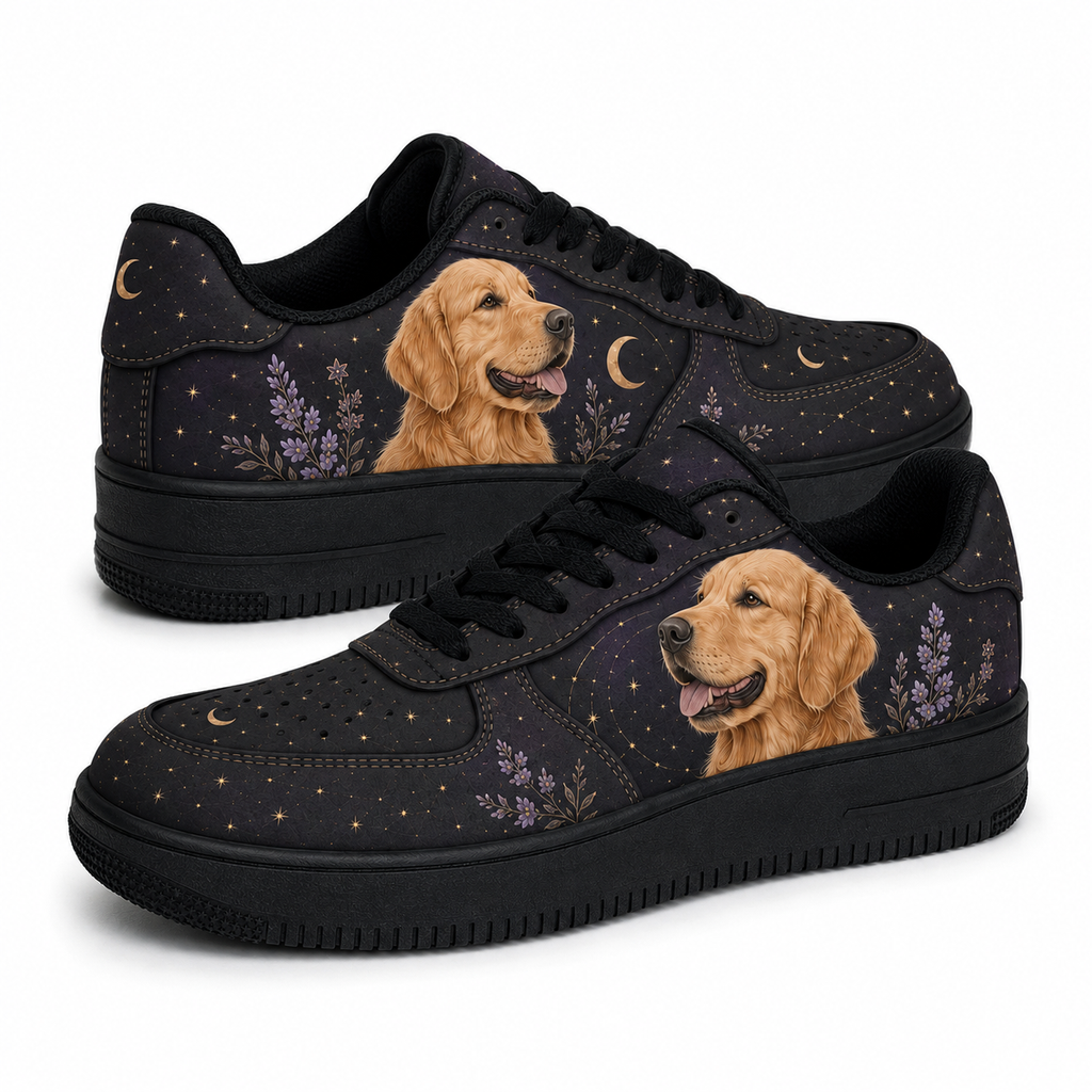 Golden Retriever Mom Celestial Night Sneakers