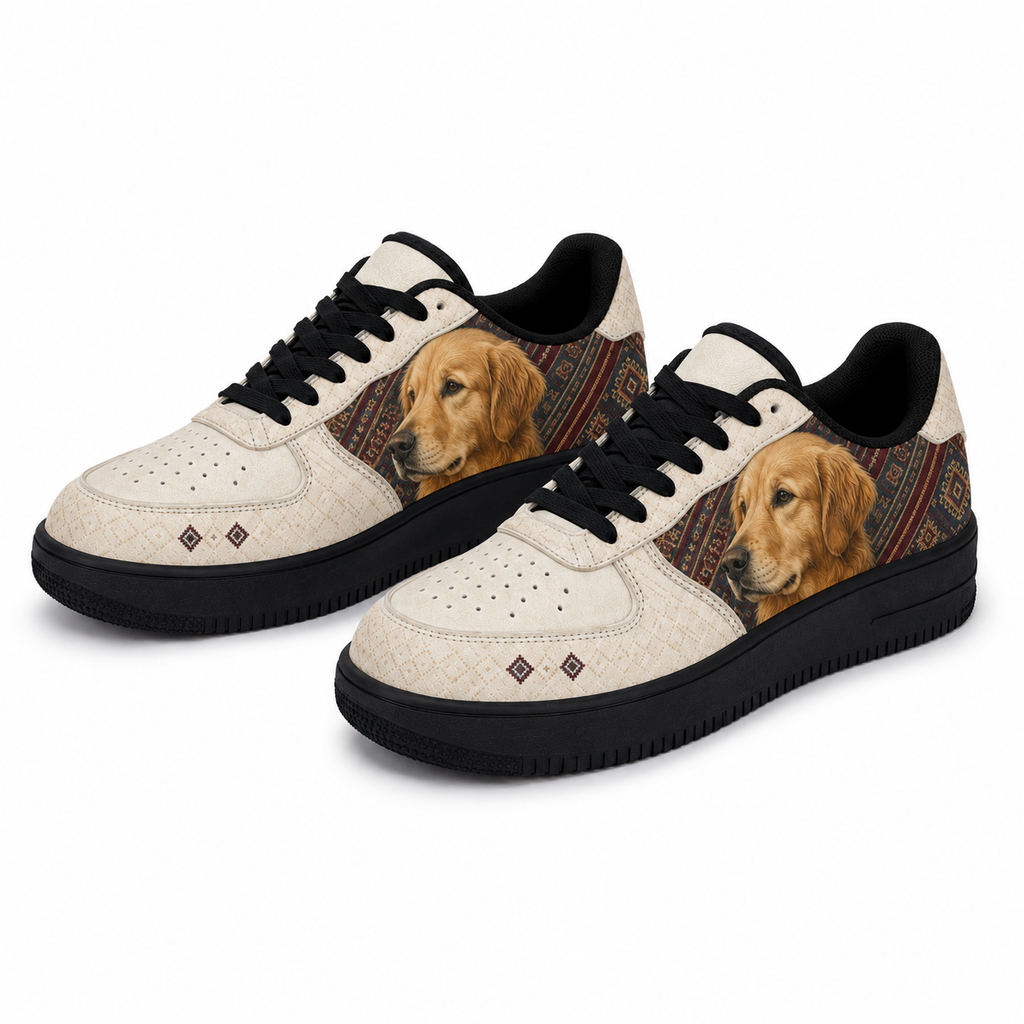 Golden Retriever Mom Southwestern Boho Sneakers