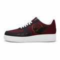 Vintage Raven Low-Top Sneakers – Burgundy & Black