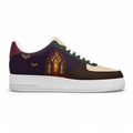 Gothic Stained Glass Bat Sneakers – Dark Cathedral Inspired Casual Shoes