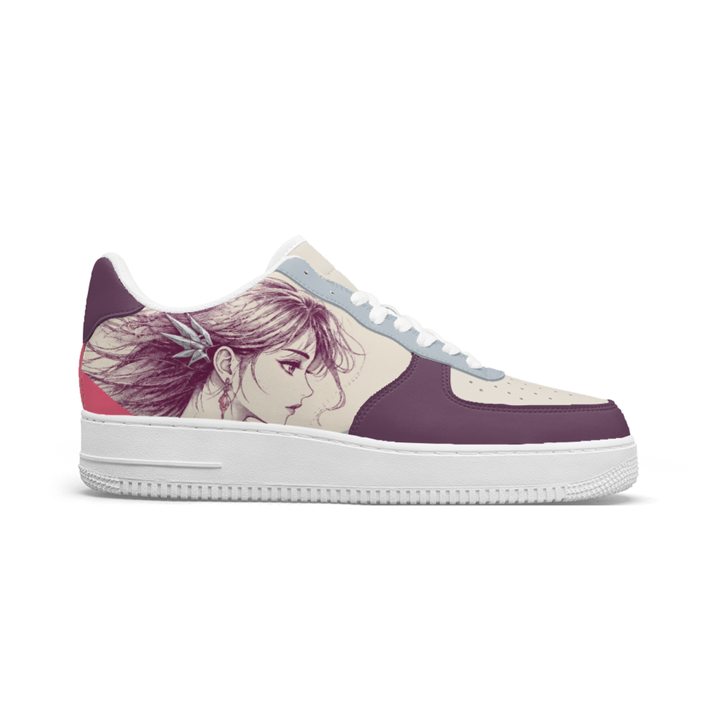 Plum Anime Portrait Sneakers