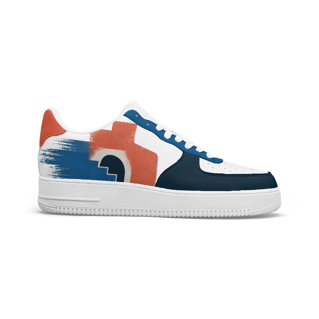 Blue & Terracotta Art Sneakers