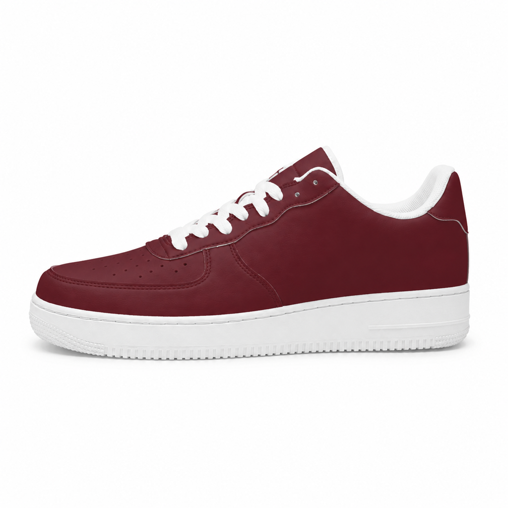 Burgundy Low-Top Sneakers – Minimal Everyday Style