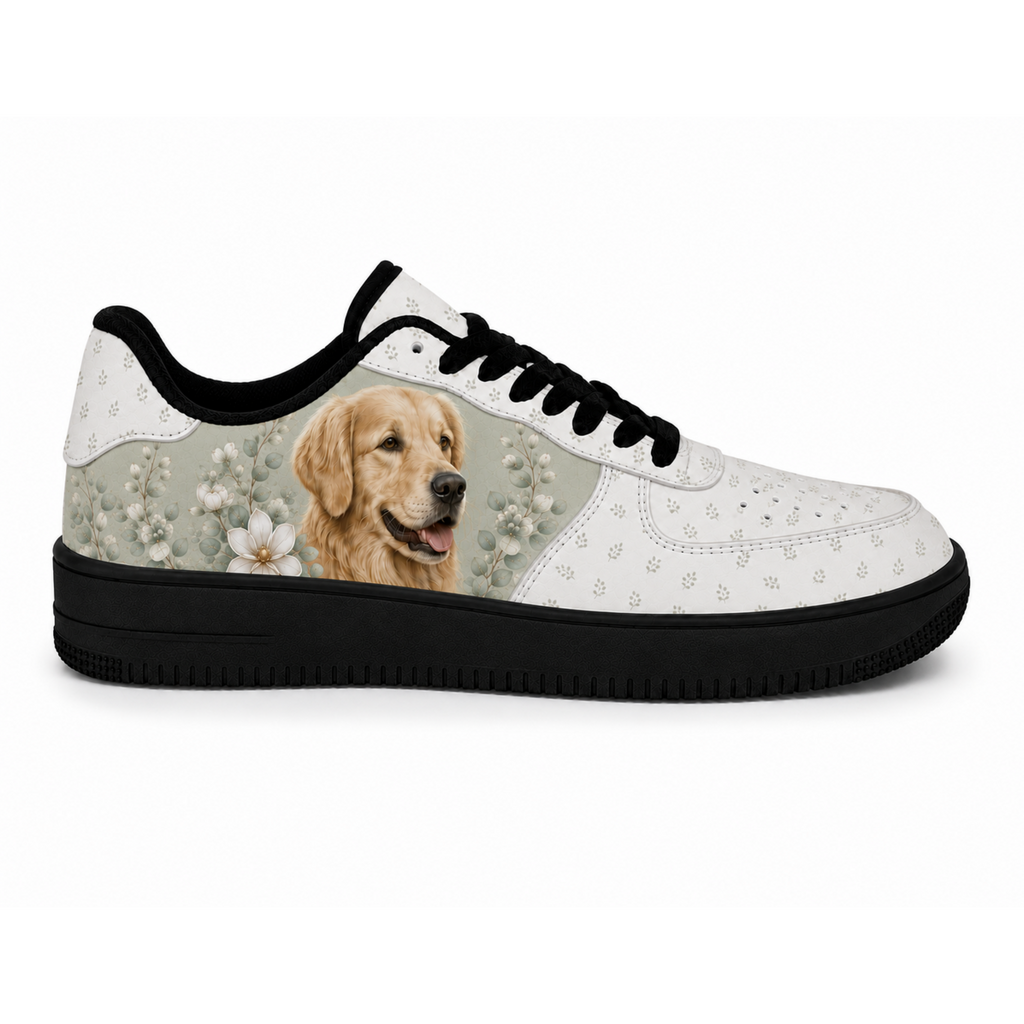 Golden Retriever Mom Vintage Garden Floral Sneakers