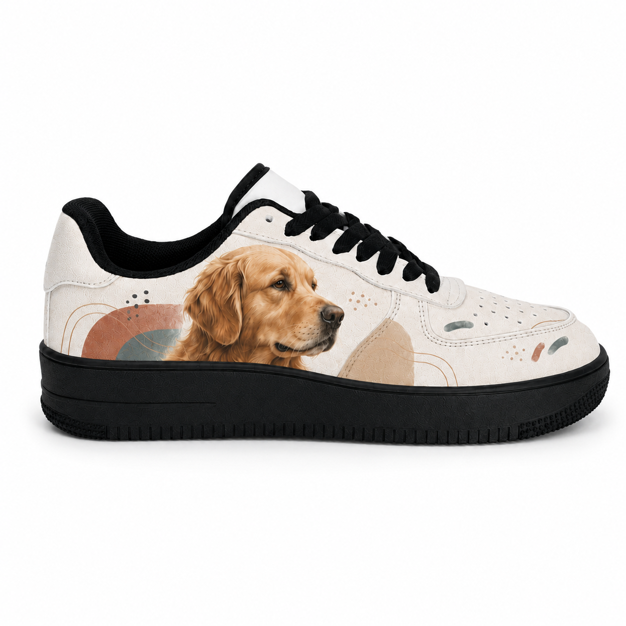 Golden Retriever Mom Mid-Century Boho Sneakers