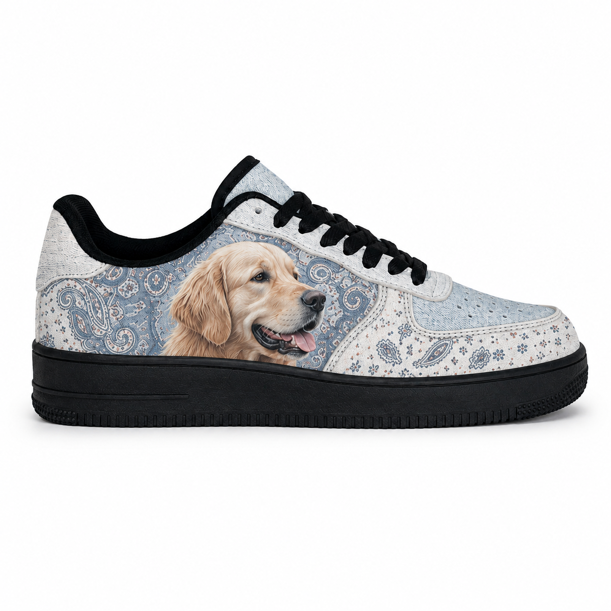 Golden Retriever Mom Blue Bandana Sneakers