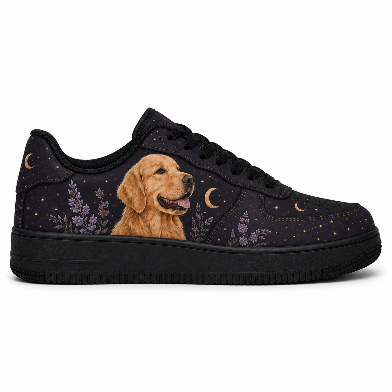 Golden Retriever Mom Celestial Night Sneakers