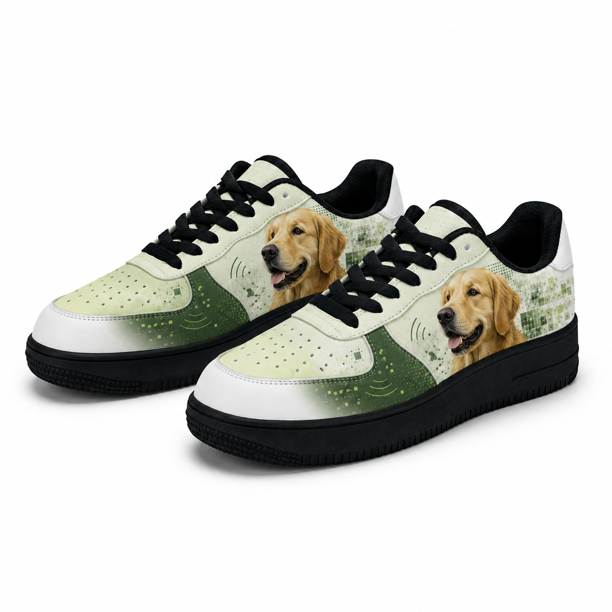 Golden Retriever Mom Sage Botanical Sneakers