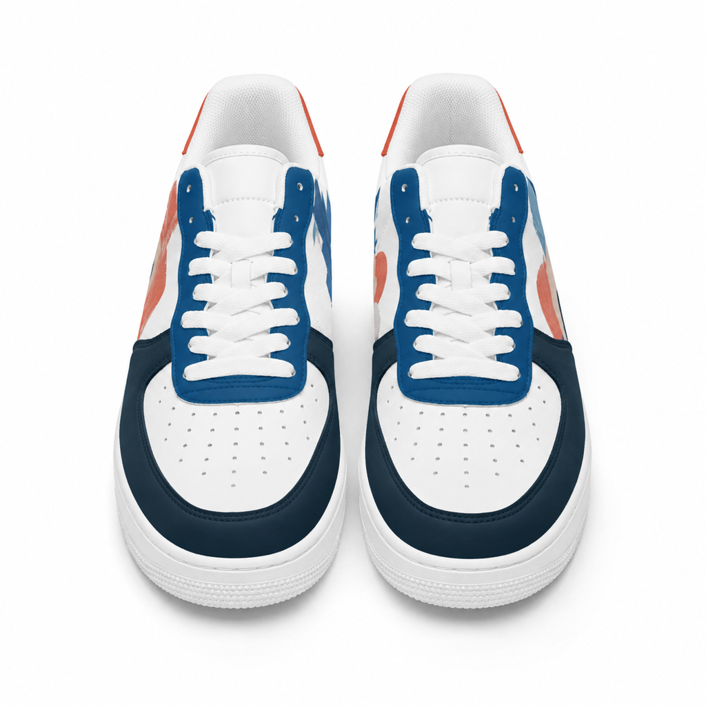 Blue & Terracotta Art Sneakers