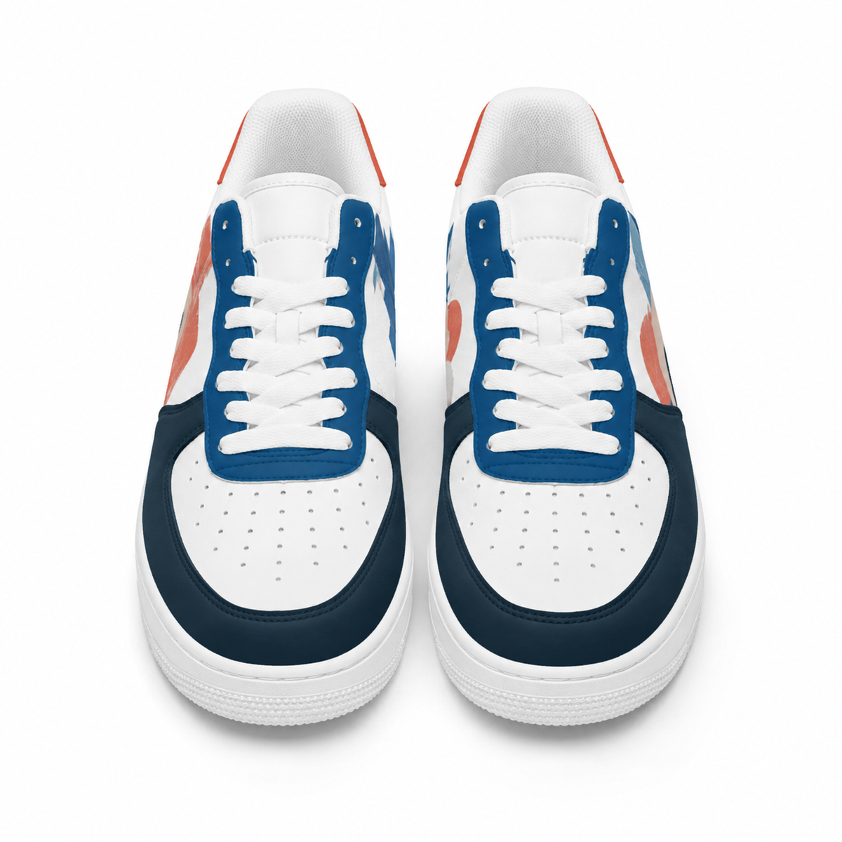Blue & Terracotta Art Sneakers