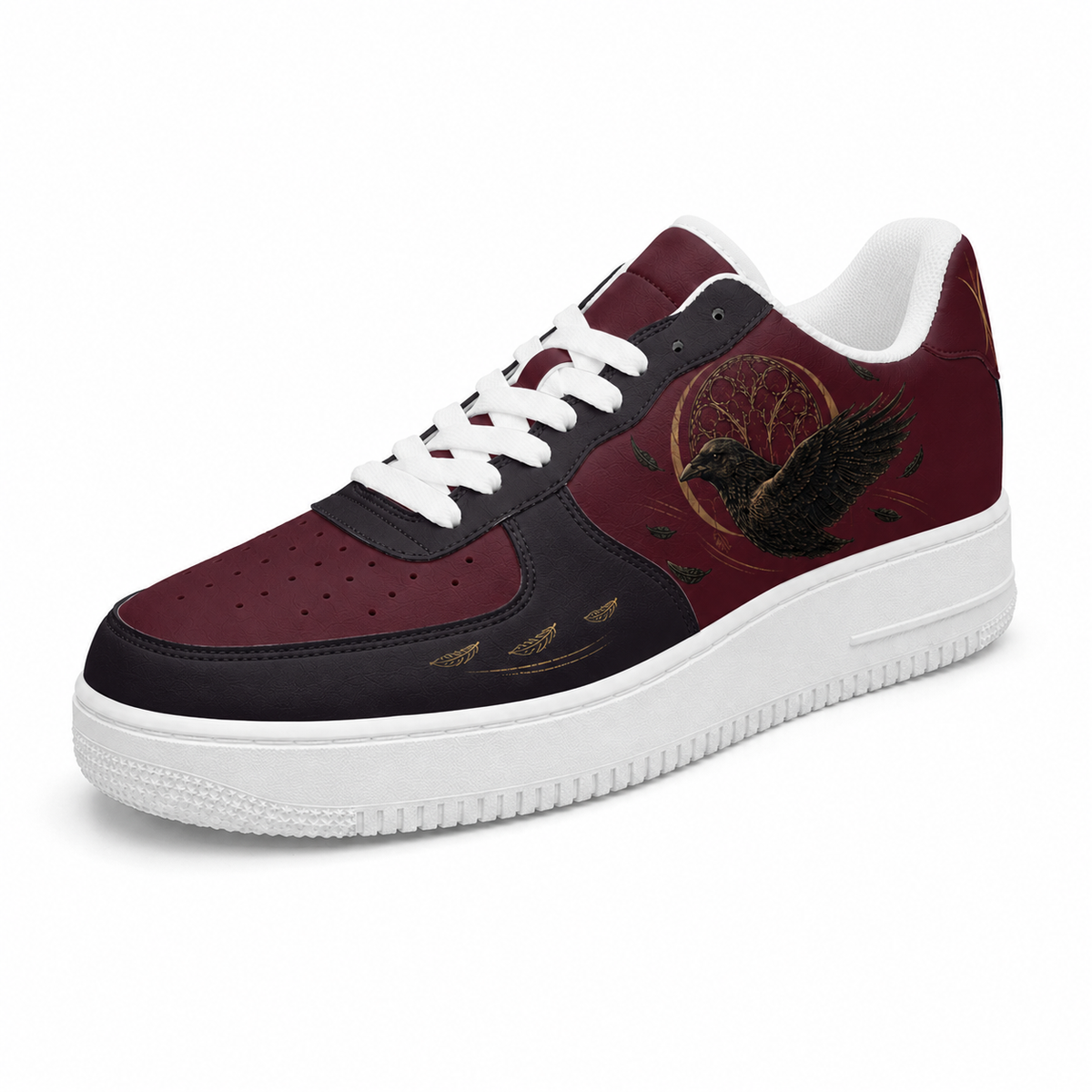 Burgundy Raven Sneakers