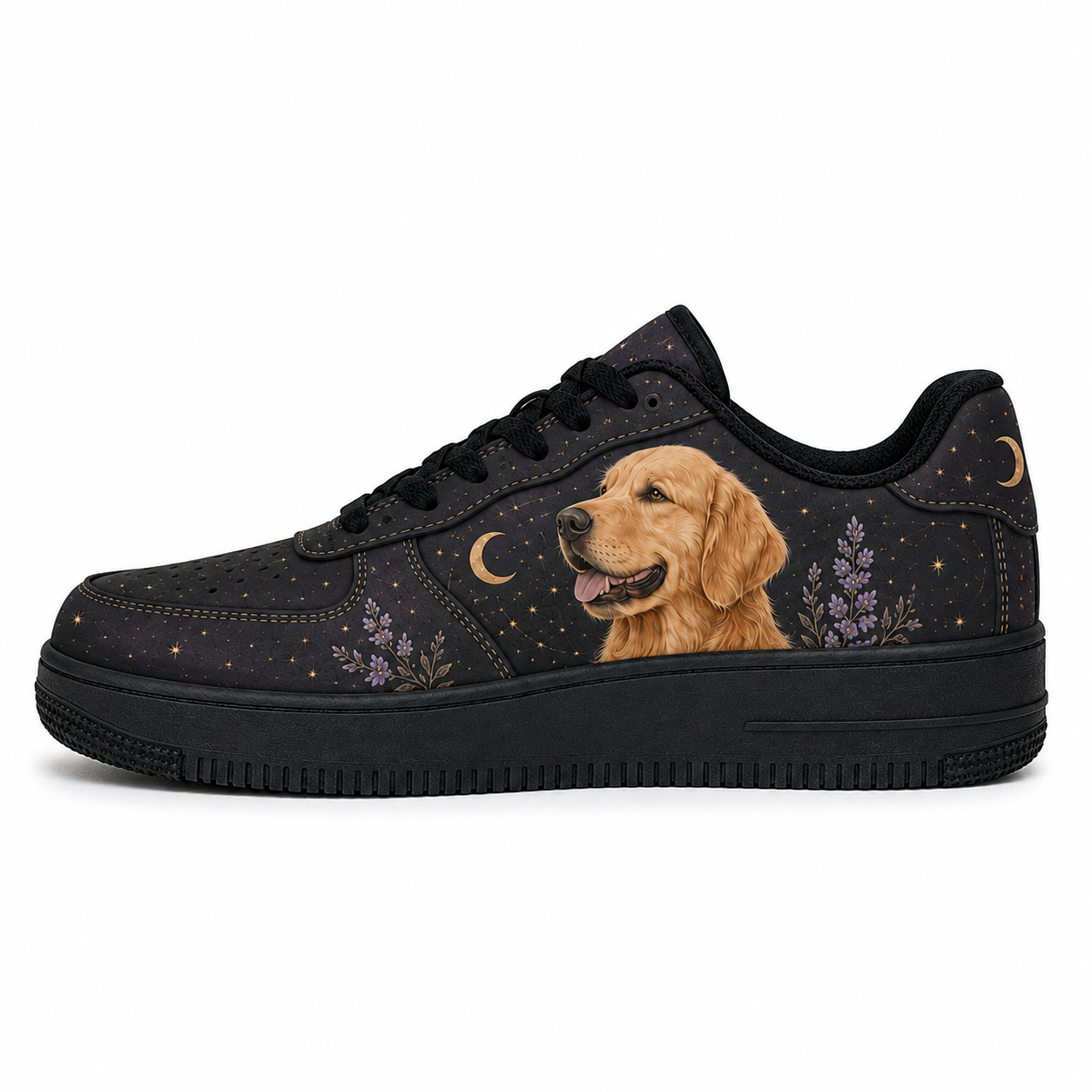 Golden Retriever Mom Celestial Night Sneakers