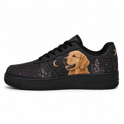 Golden Retriever Mom Celestial Night Sneakers