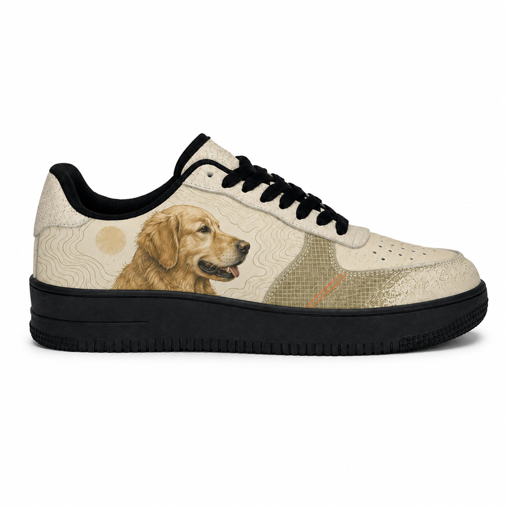 Golden Retriever Mom Earth-Tone Sneakers