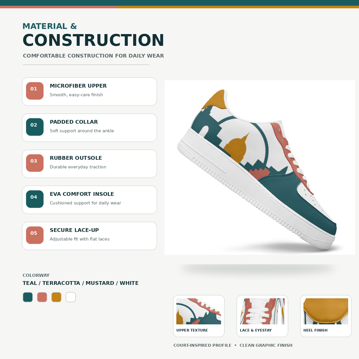Teal Cityscape Sneakers