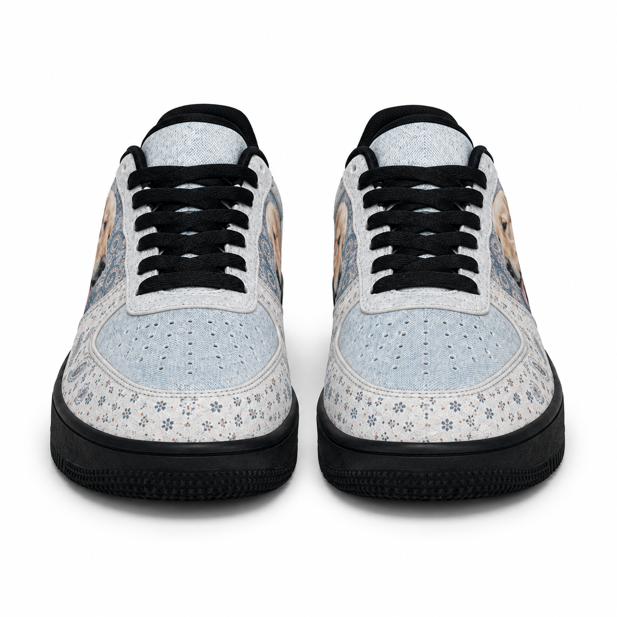 Golden Retriever Mom Blue Bandana Sneakers