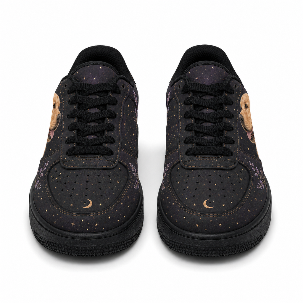 Golden Retriever Mom Celestial Night Sneakers