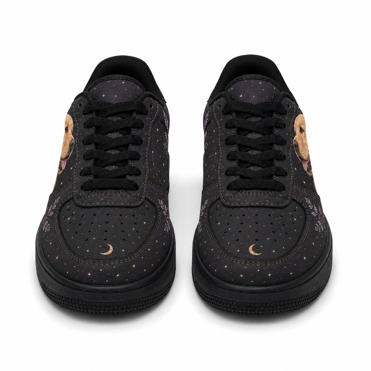 Golden Retriever Mom Celestial Night Sneakers
