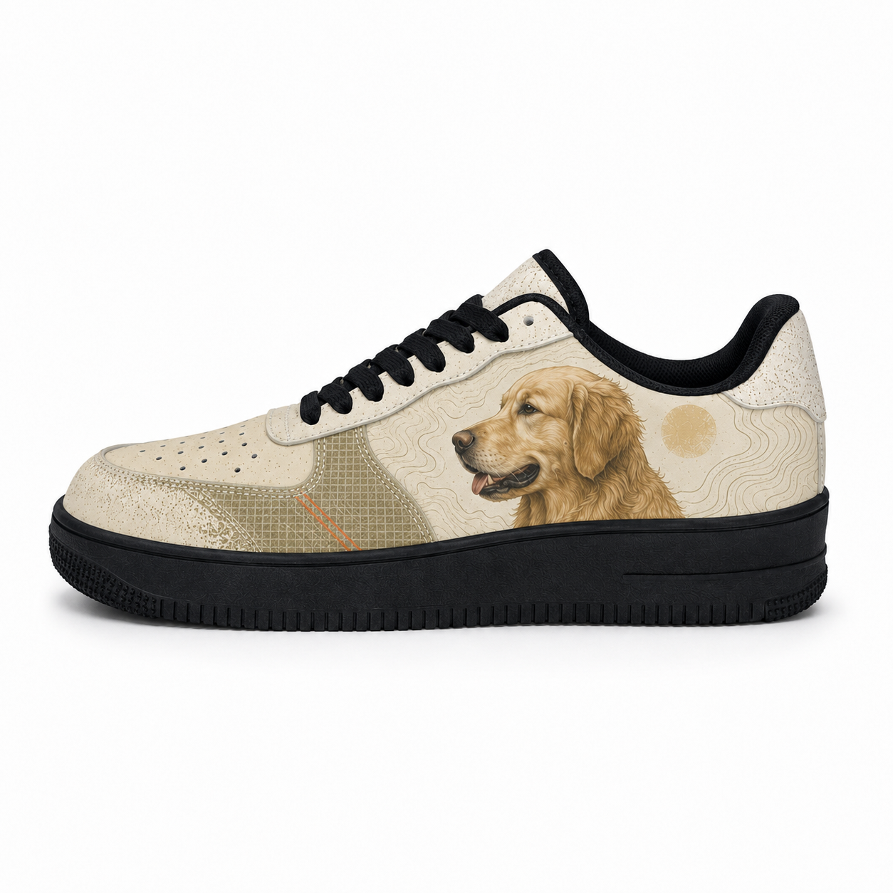 Golden Retriever Mom Earth-Tone Sneakers