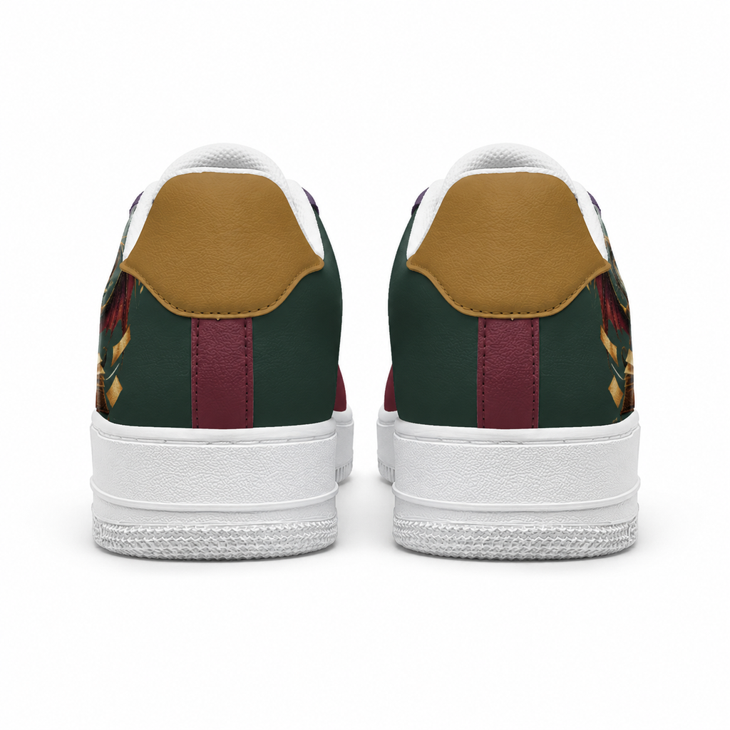 Mystic Dragon & Book Sneakers – Vintage Fantasy Inspired Casual Shoes