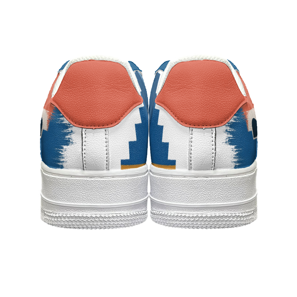 Blue & Terracotta Art Sneakers