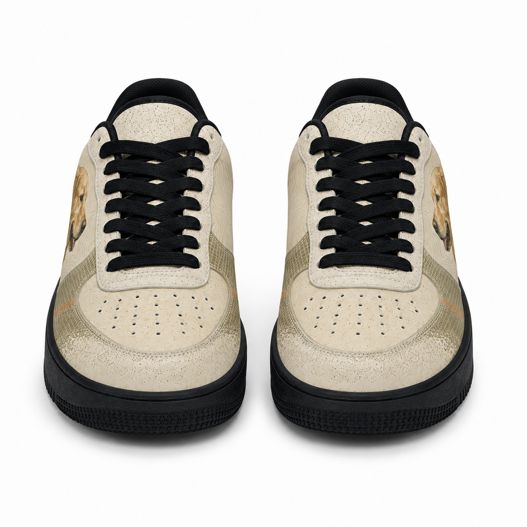 Golden Retriever Mom Earth-Tone Sneakers