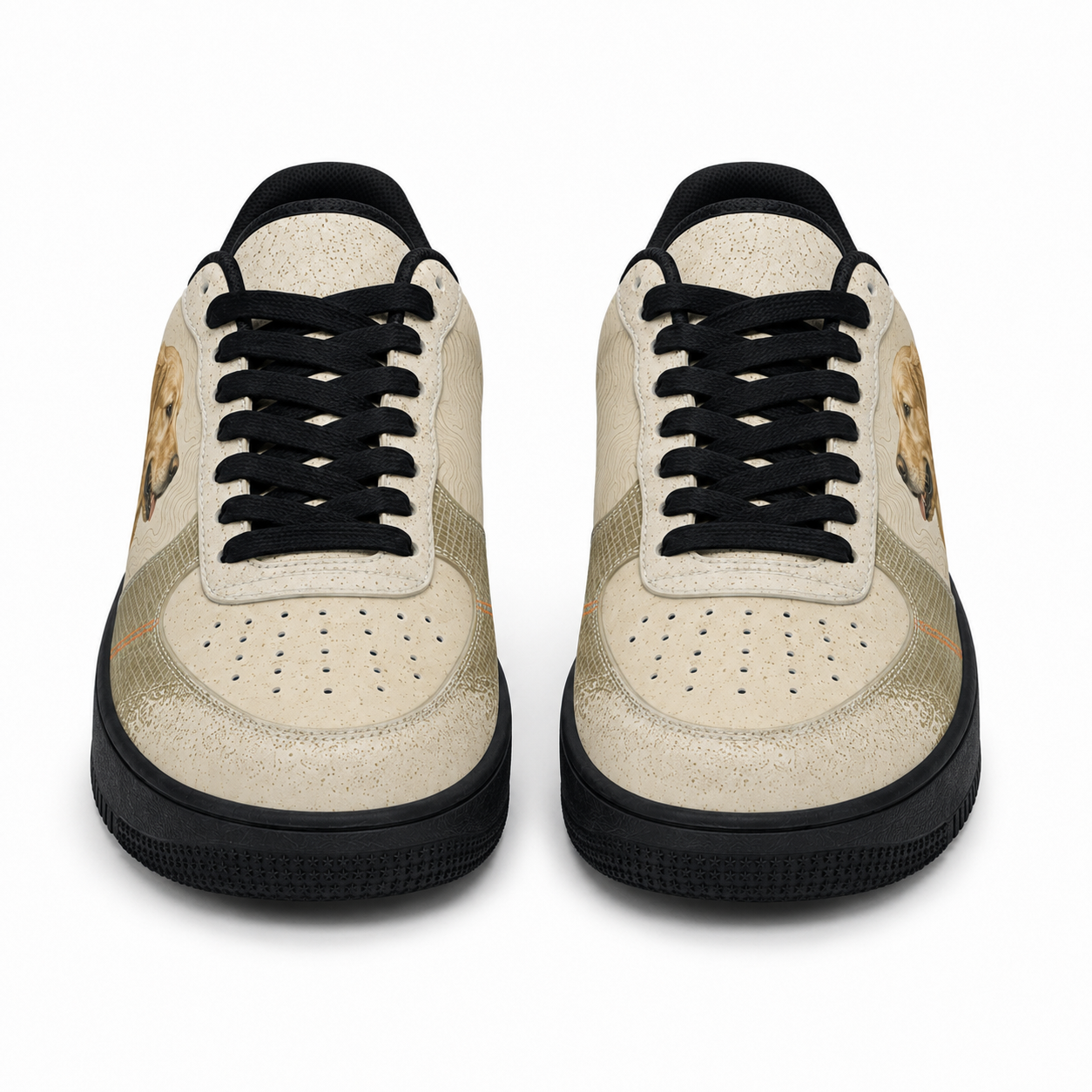 Golden Retriever Mom Earth-Tone Sneakers