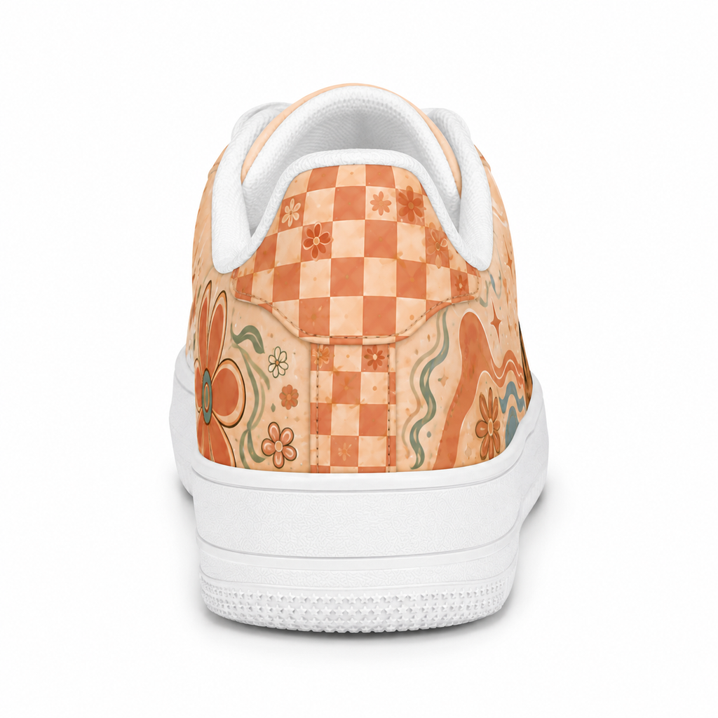 German Shepherd Mom Retro Floral Sneakers – GSD Gift for Women