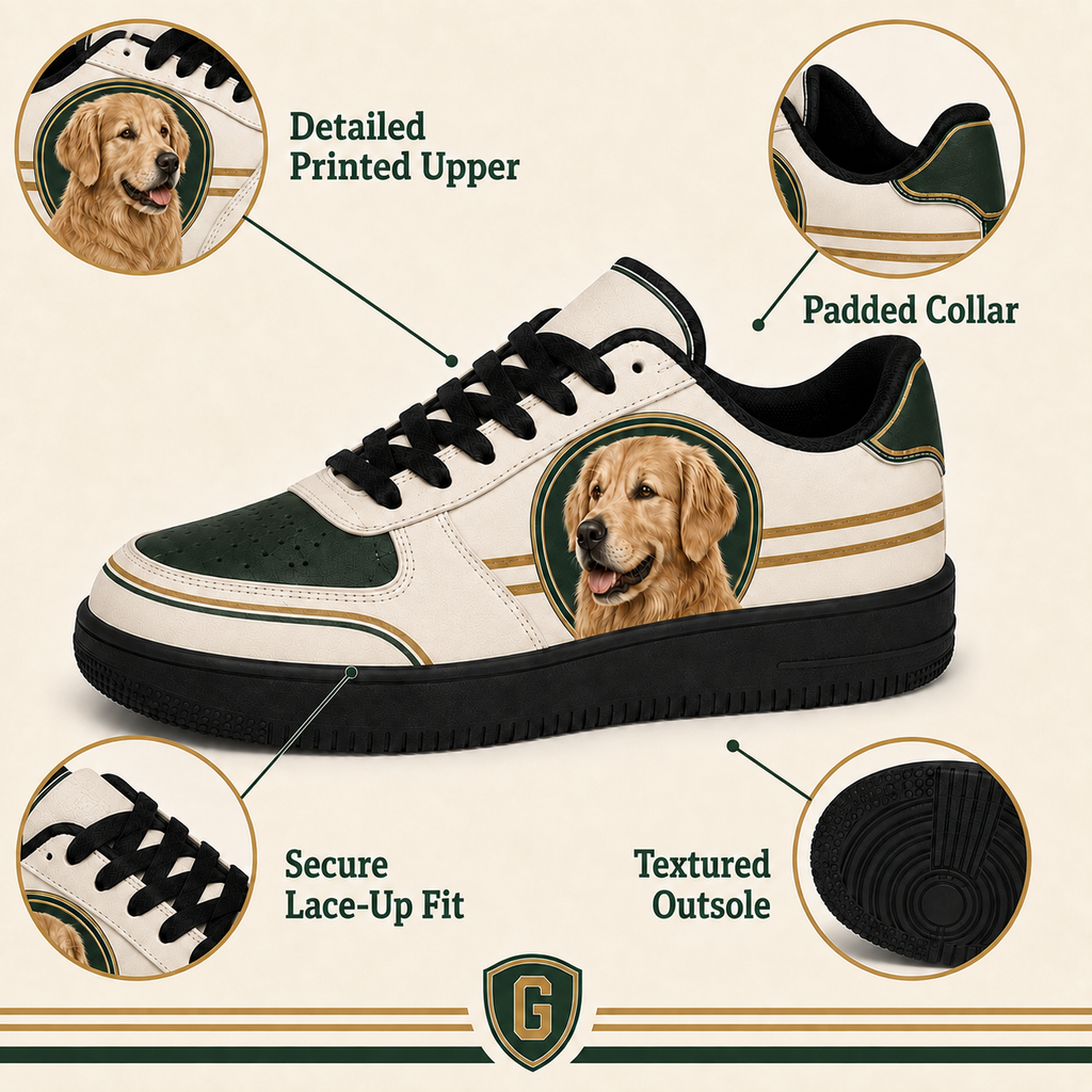 Golden Retriever Mom Collegiate Sneakers