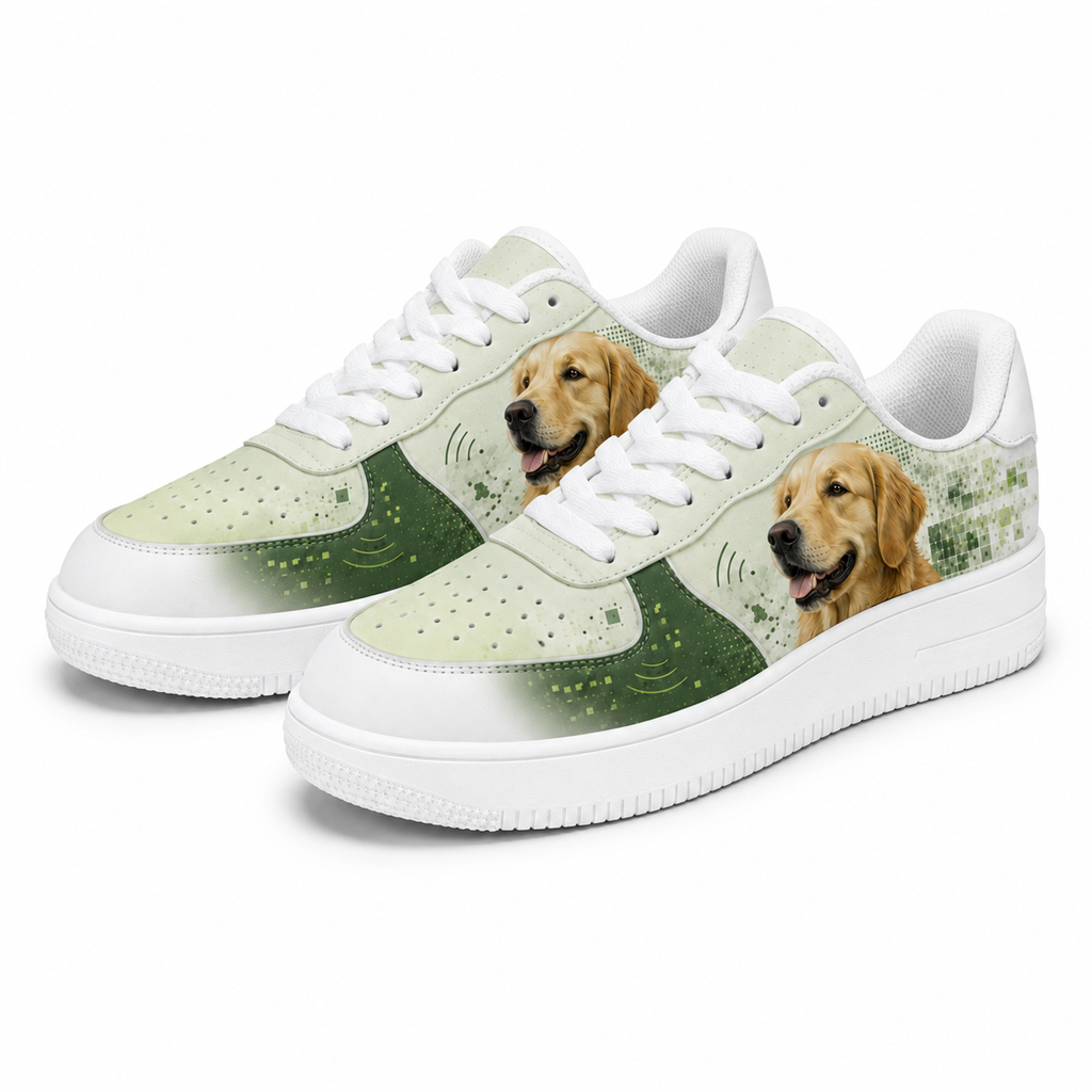 Golden Retriever Mom Sage Botanical Sneakers