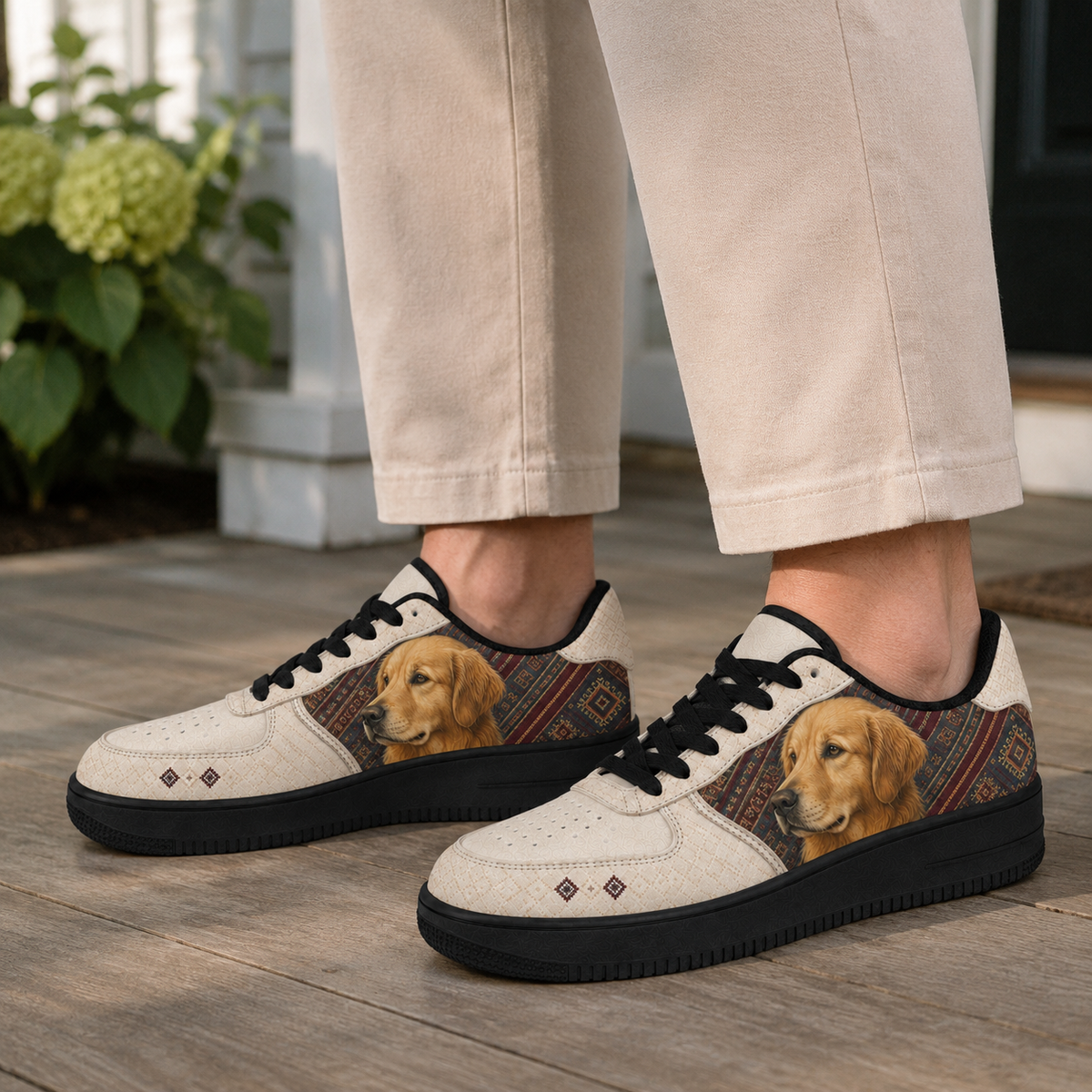 Golden Retriever Mom Southwestern Boho Sneakers