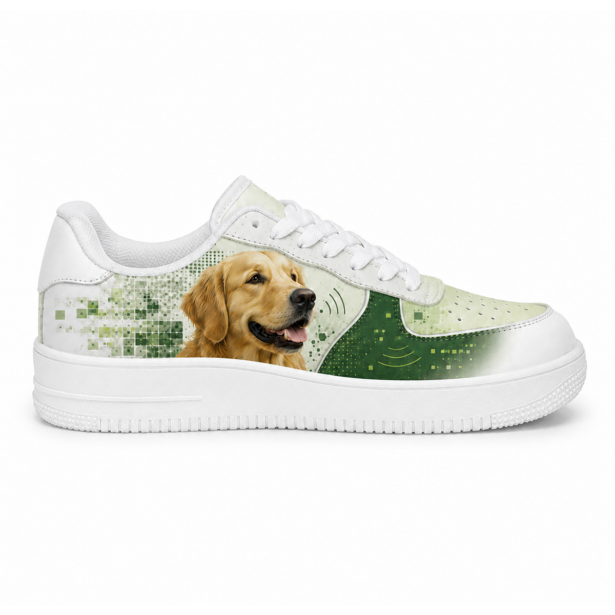 Golden Retriever Mom Sage Botanical Sneakers