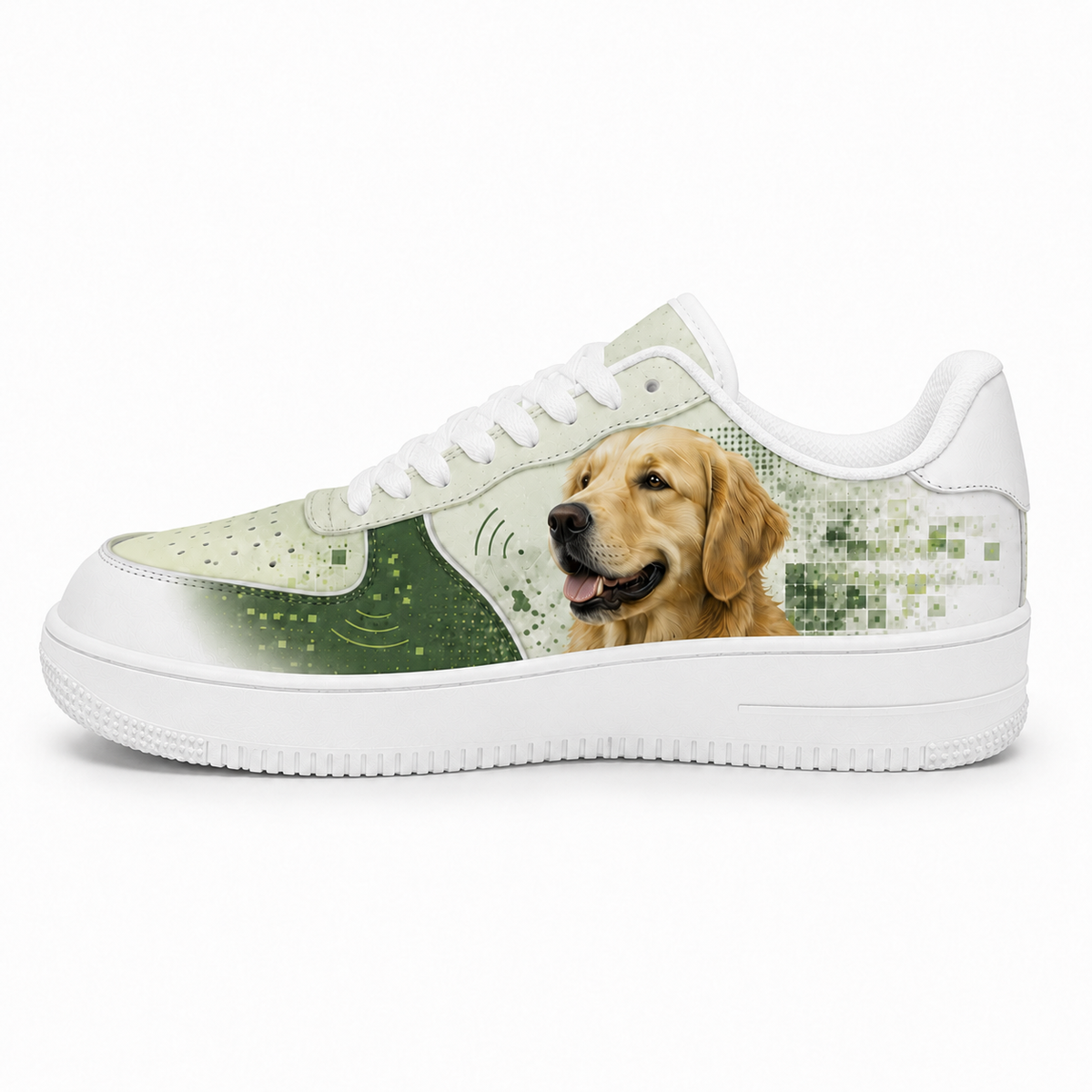 Golden Retriever Mom Sage Botanical Sneakers