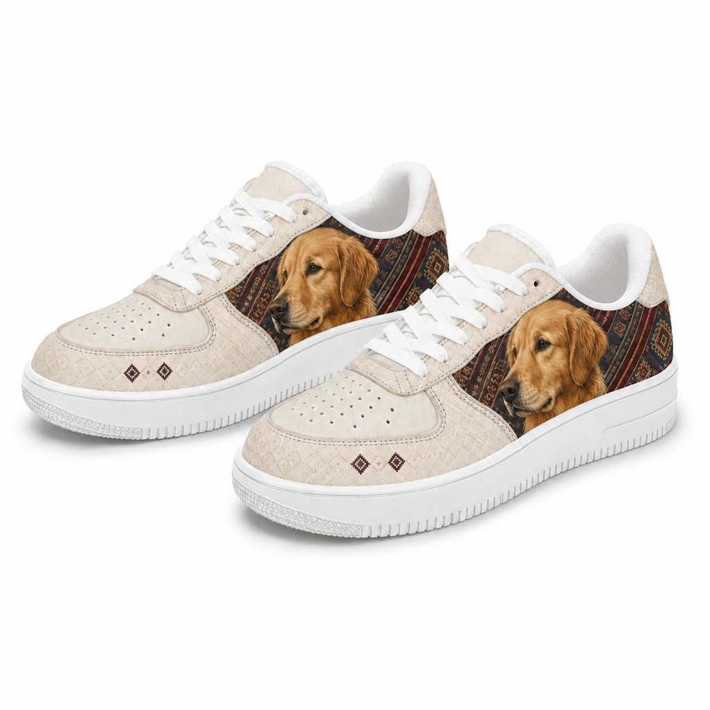 Golden Retriever Mom Southwestern Boho Sneakers