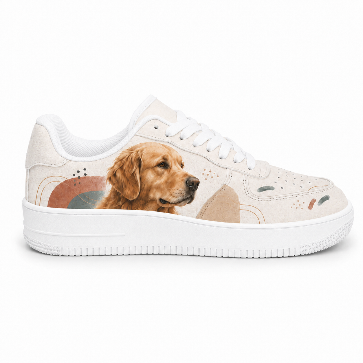 Golden Retriever Mom Mid-Century Boho Sneakers