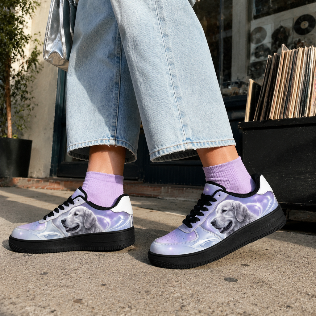 Golden Retriever Mom Celestial Y2K Sneakers