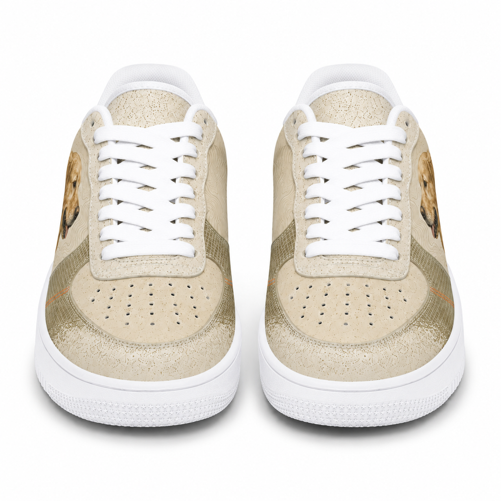 Golden Retriever Mom Earth-Tone Sneakers