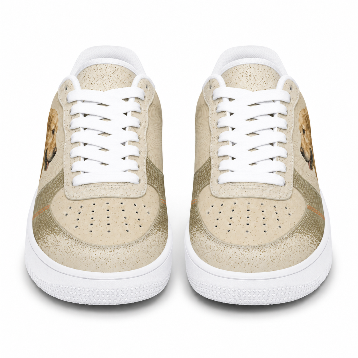 Golden Retriever Mom Earth-Tone Sneakers