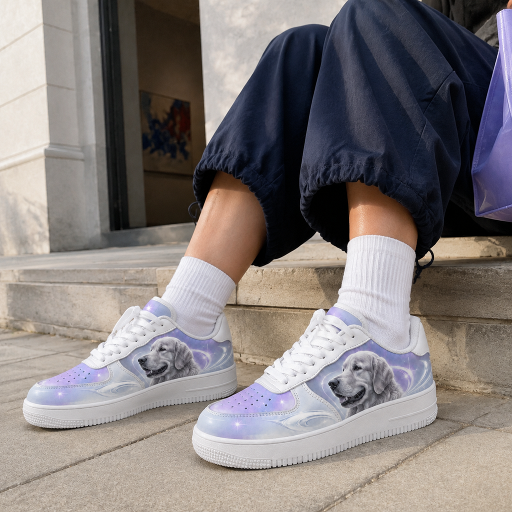 Golden Retriever Mom Celestial Y2K Sneakers