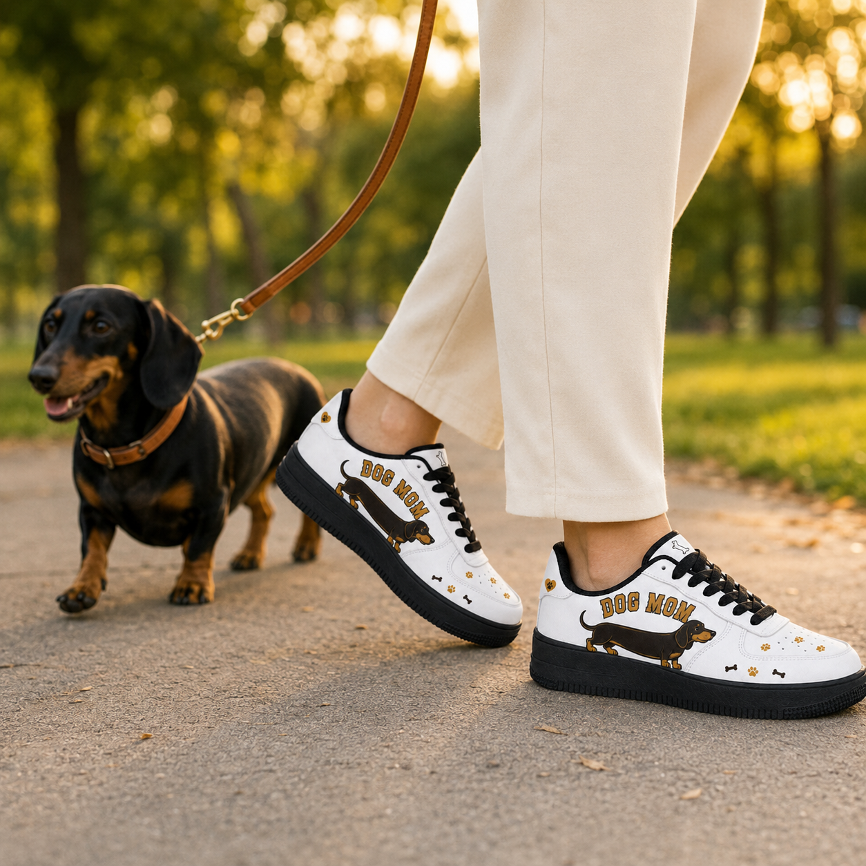 Dog Mom Dachshund Platform Sneakers