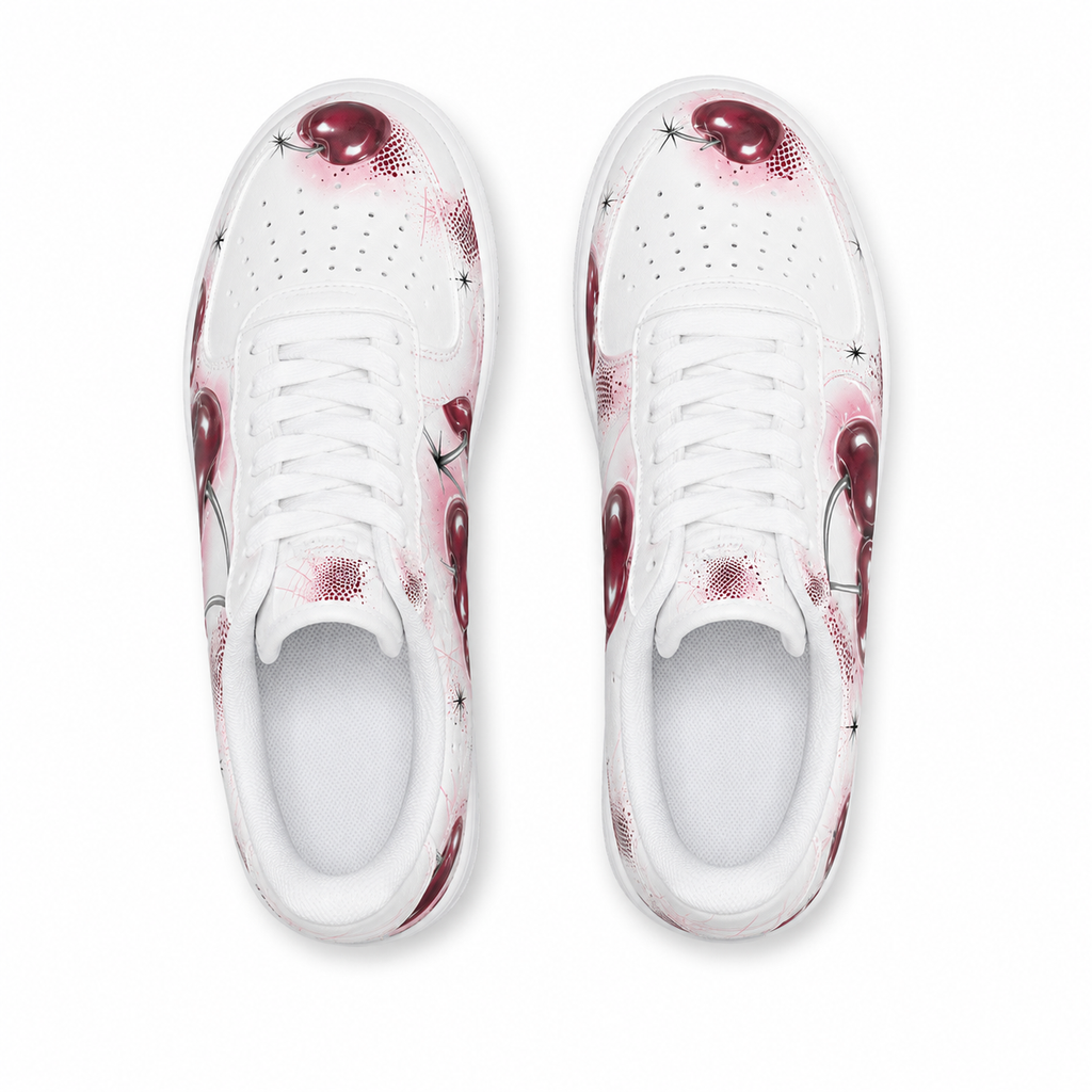 Women's cherry-patterned shoes