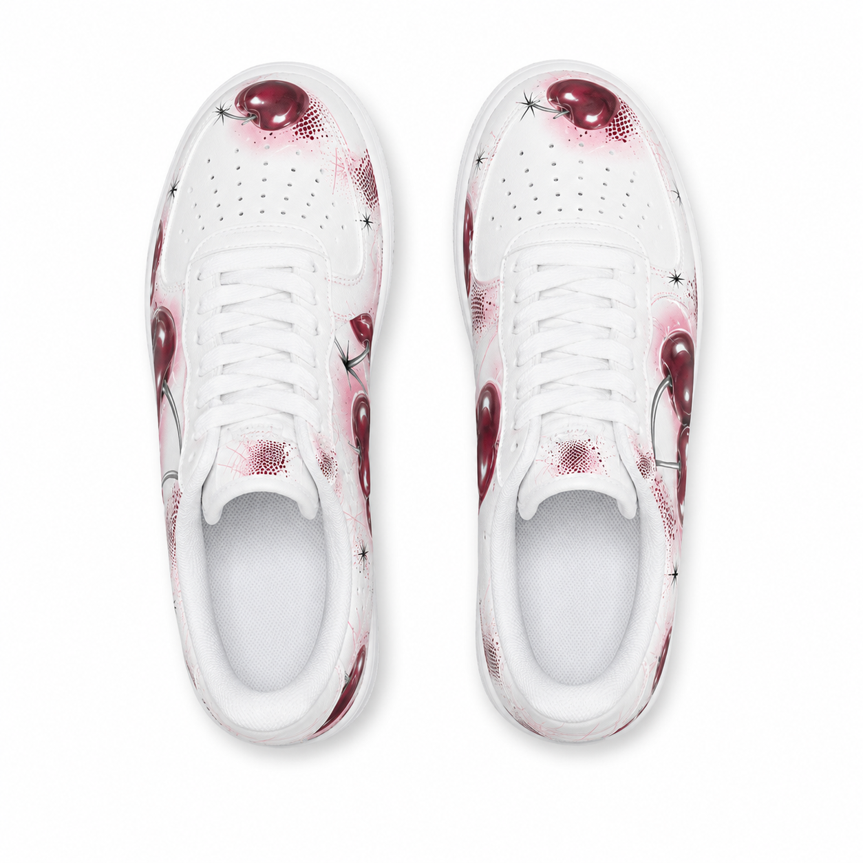Women's cherry-patterned shoes
