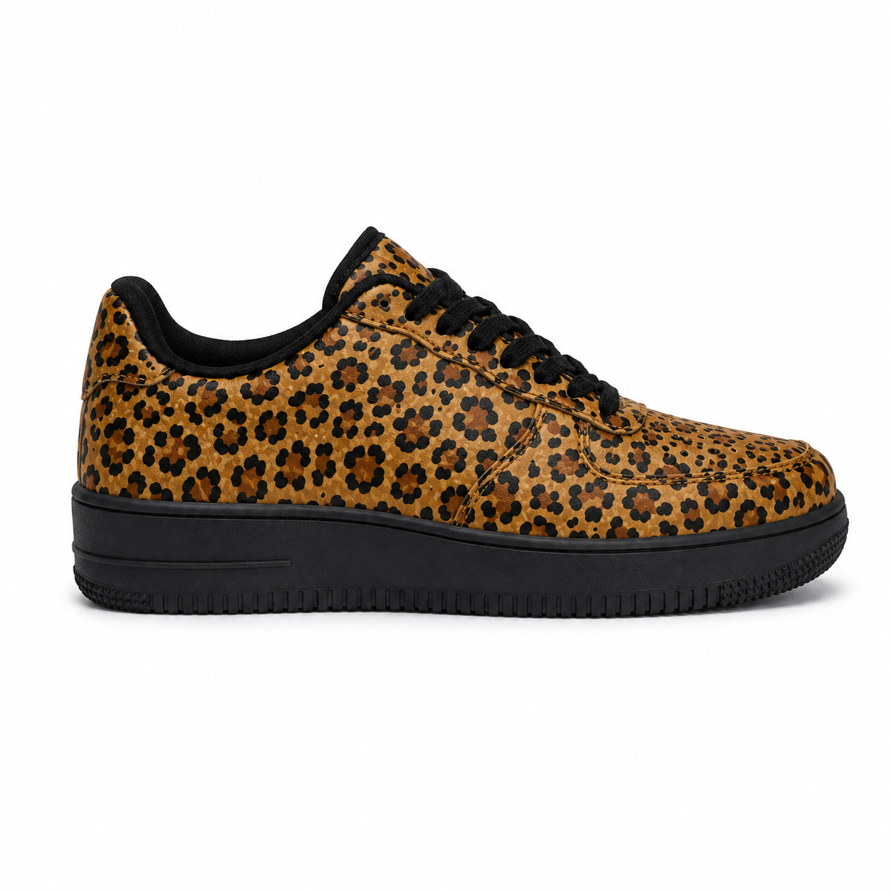 Leopard-print flat shoes