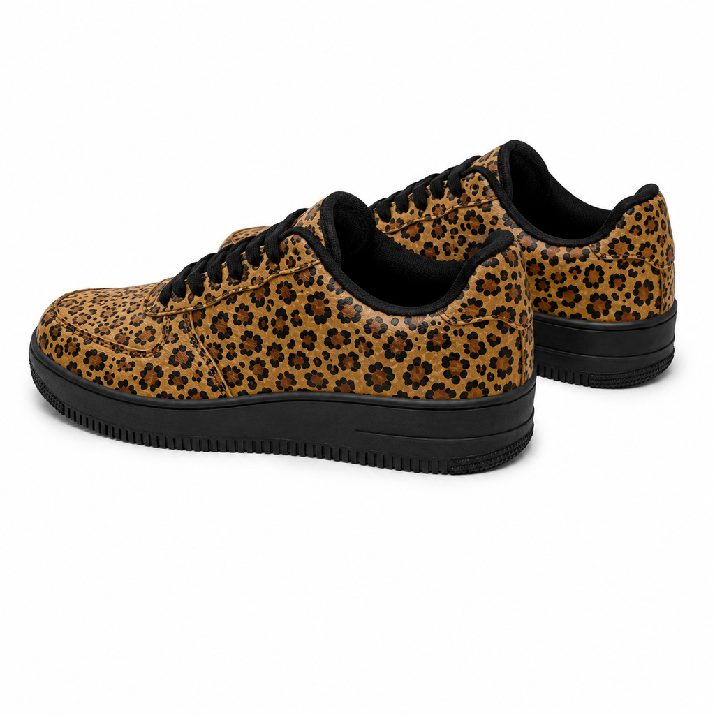 Leopard-print flat shoes