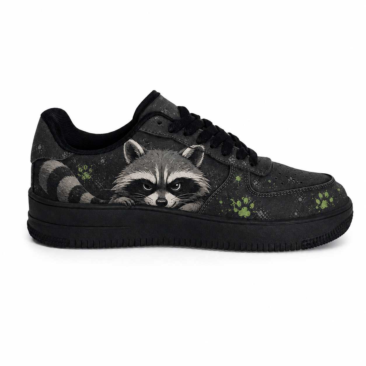 Playful Raccoon Casual Platform Sneakers