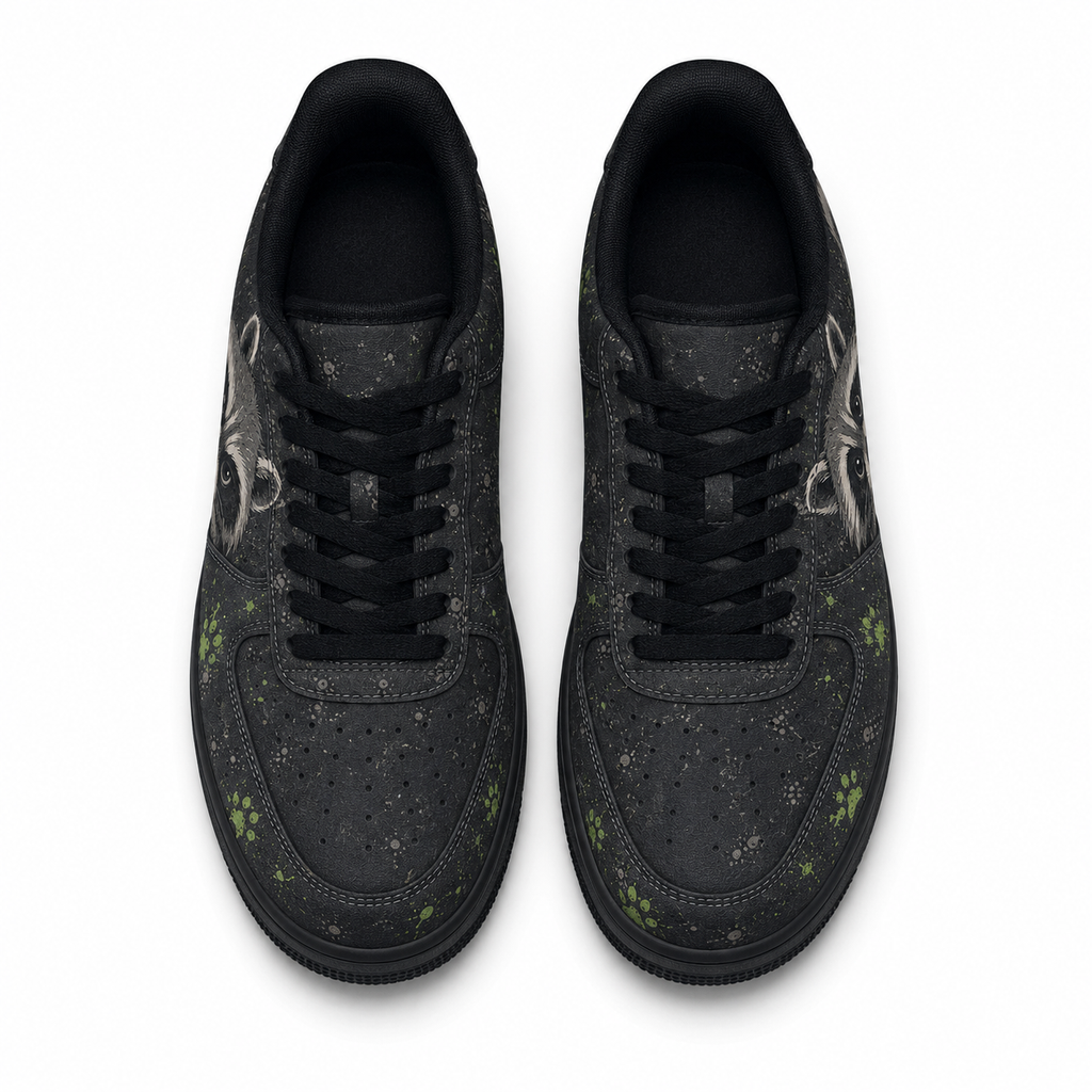 Playful Raccoon Casual Platform Sneakers