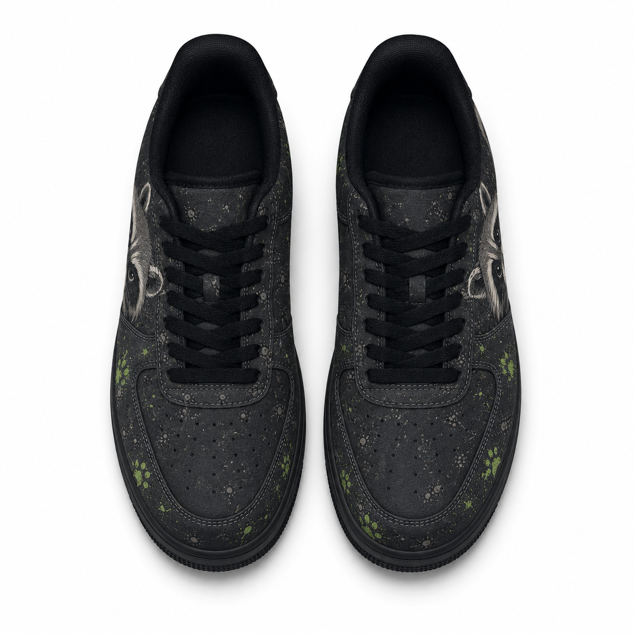 Playful Raccoon Casual Platform Sneakers